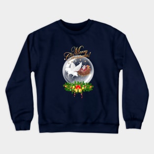 Merry Christmas Greeting. Pegasus, The Helping Hand Crewneck Sweatshirt